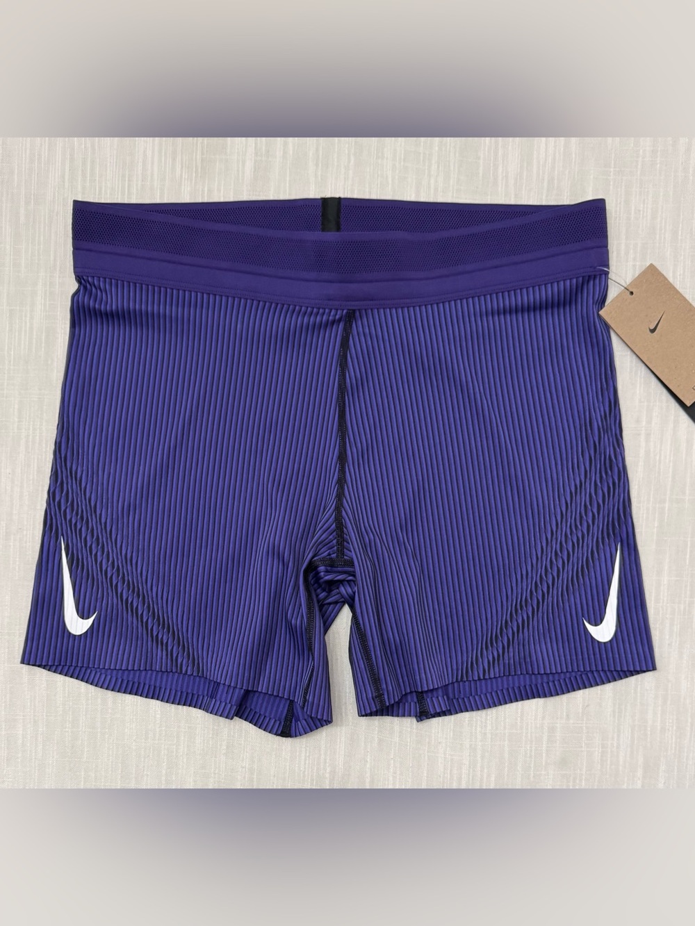 Nike Dri-Fit ADV AeroSwift Compression Shorts Women Purple Half Tights FN3271 L